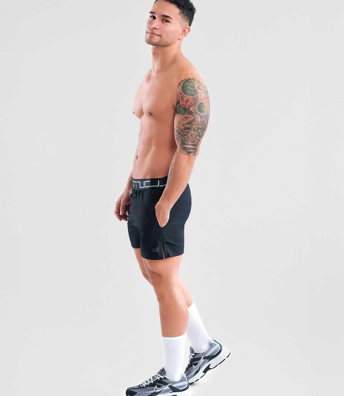 Pantaloneta Tipo Short Black Negro Para Hombre