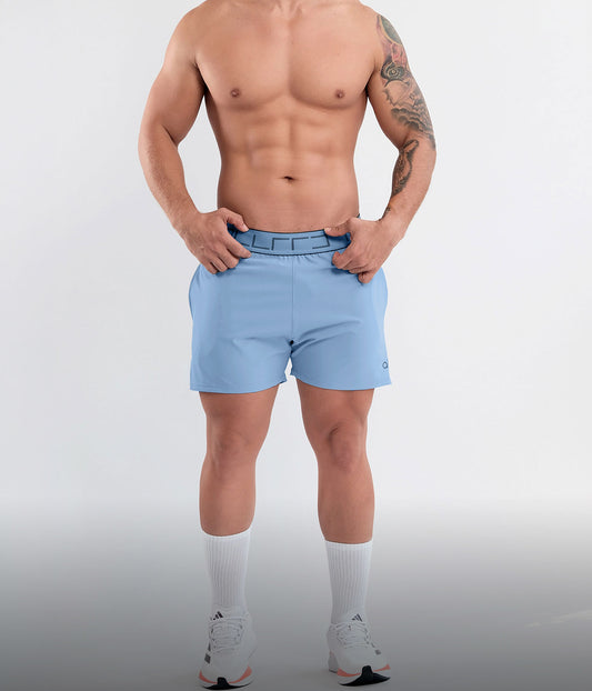 Pantaloneta Corta Deportiva Tipo Short azul sky blue Para Hombre