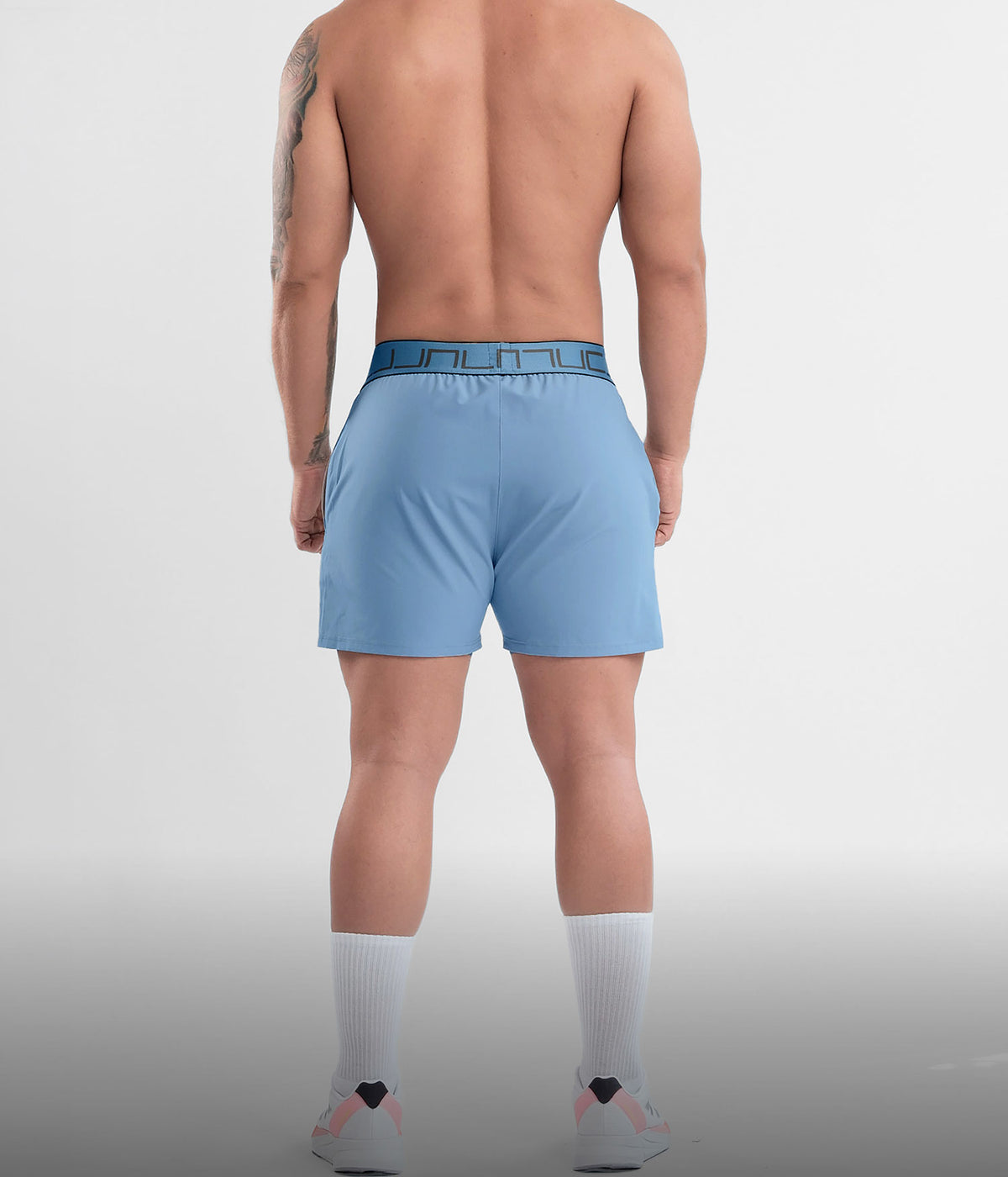 Pantaloneta Corta Deportiva Tipo Short azul sky blue Para Hombre