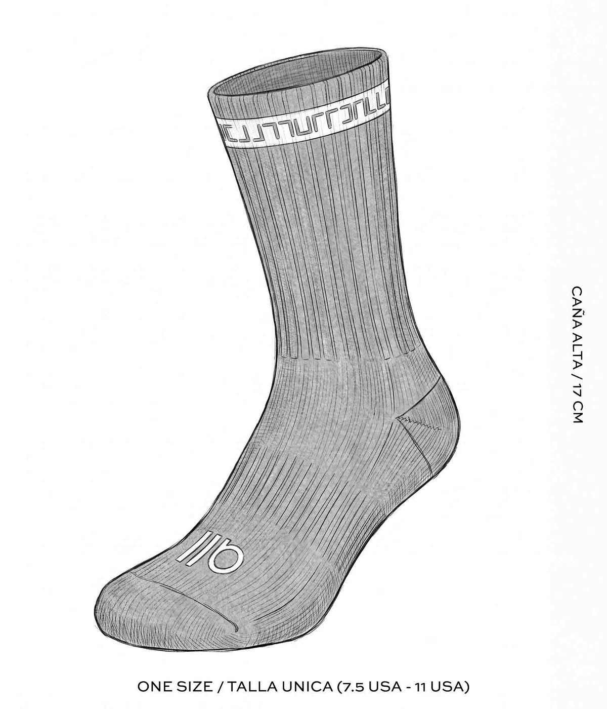 Medias deportivas color gris / sports socks light gray caña alta talla única / one size