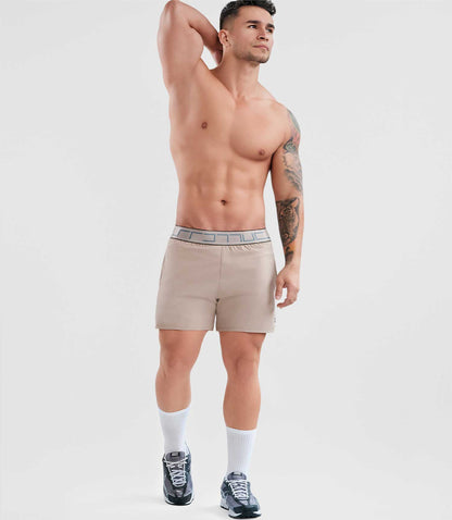 Pantaloneta Tipo Short Beige Arena Para Hombre