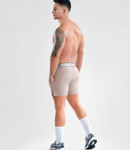Pantaloneta Tipo Short Beige Arena Para Hombre