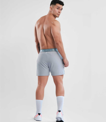 Pantaloneta Tipo Short Gray Gris Claro Para Hombre