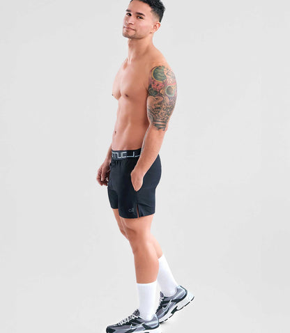 Pantaloneta Tipo Short Black Negro Para Hombre