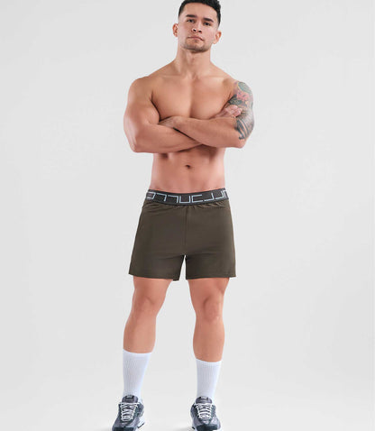 Pantaloneta Tipo Short Verde Militar Para Hombre