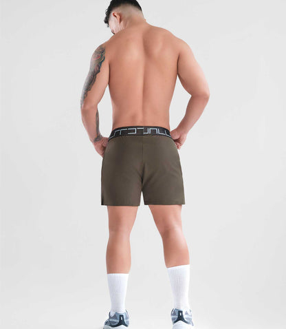 Pantaloneta Tipo Short Verde Militar Para Hombre