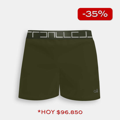 Pantaloneta Tipo Short Verde Militar Para Hombre