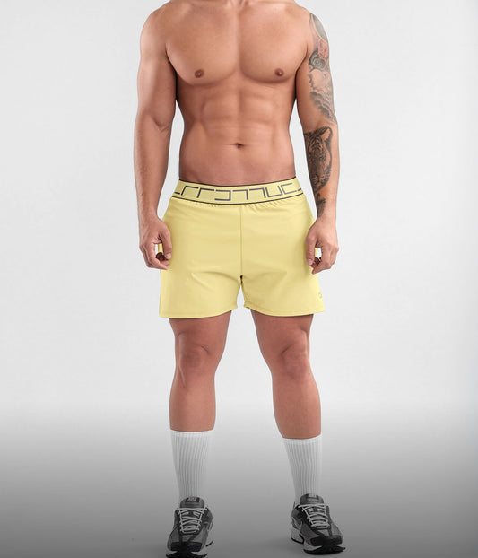 Pantaloneta Corta Deportiva Tipo Short Amarillo Butter Yellow Para Hombre
