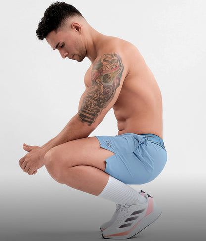 Pantaloneta Corta Deportiva Tipo Short azul sky blue Para Hombre