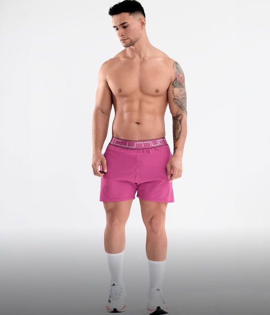 Pantaloneta Corta Deportiva Tipo Short Rosa Hot Pink Para Hombre