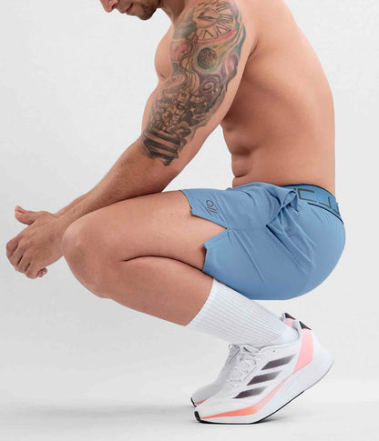 Pantaloneta Corta Deportiva Tipo Short azul sky blue Para Hombre