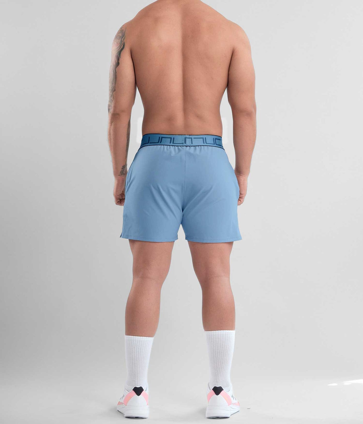 Pantaloneta Corta Deportiva Tipo Short azul sky blue Para Hombre