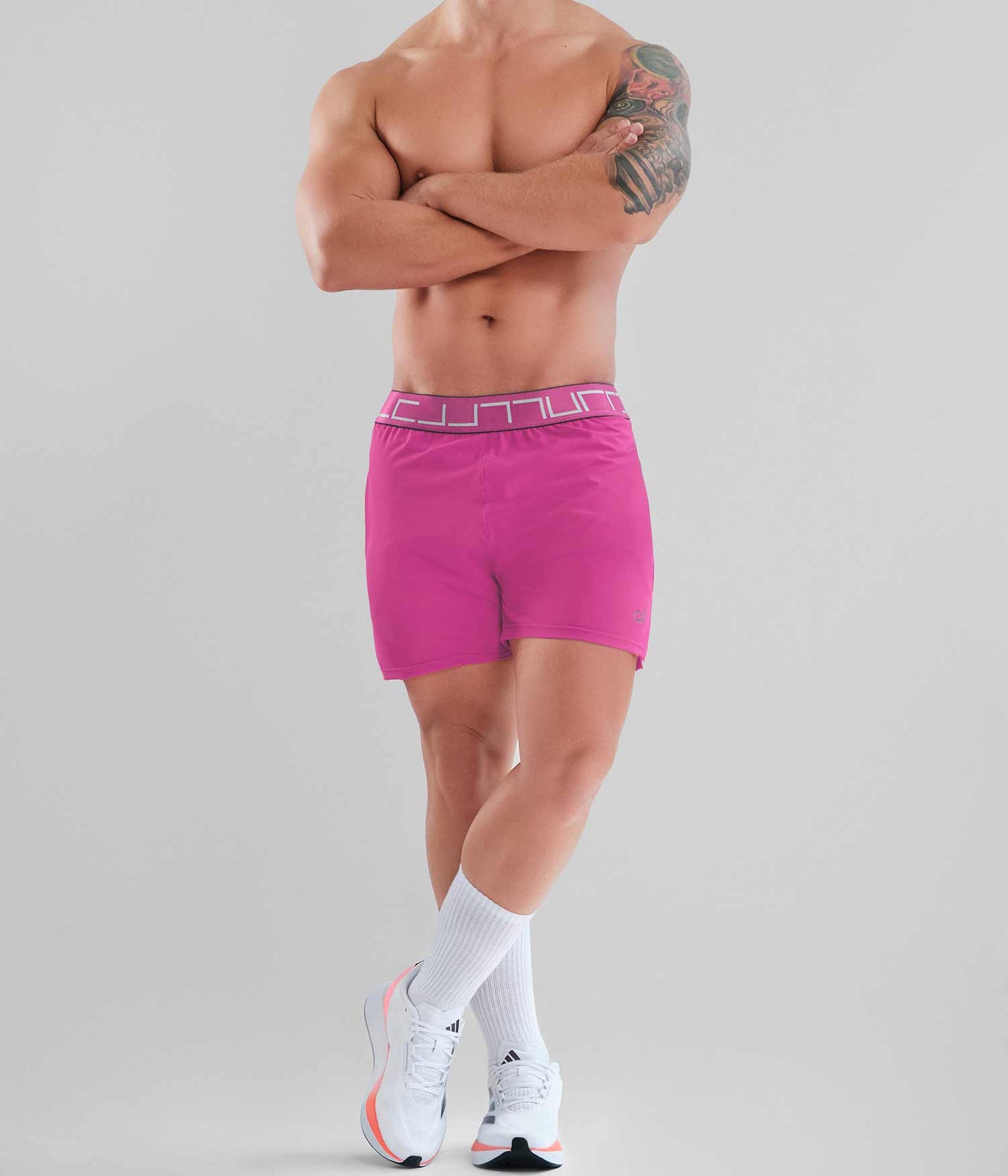 Pantaloneta Corta Deportiva Tipo Short Rosa Hot Pink Para Hombre