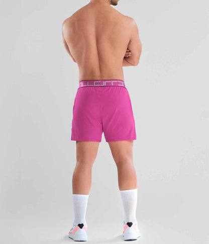 Pantaloneta Corta Deportiva Tipo Short Rosa Hot Pink Para Hombre