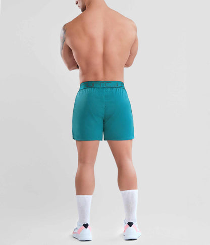 Pantaloneta Corta Deportiva Tipo Short verde Aquamarin Para Hombre