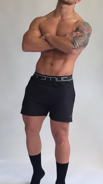 Pantaloneta Tipo Short Black Negro Para Hombre